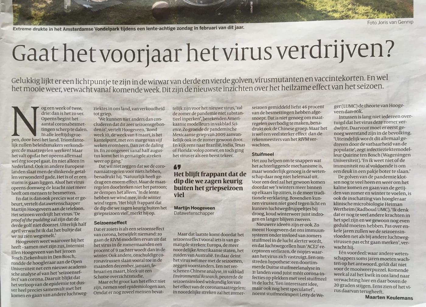 Grafiek 27 maart